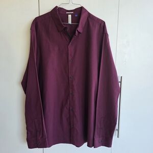 Elegant Maroon Button-Down Shirt for Men